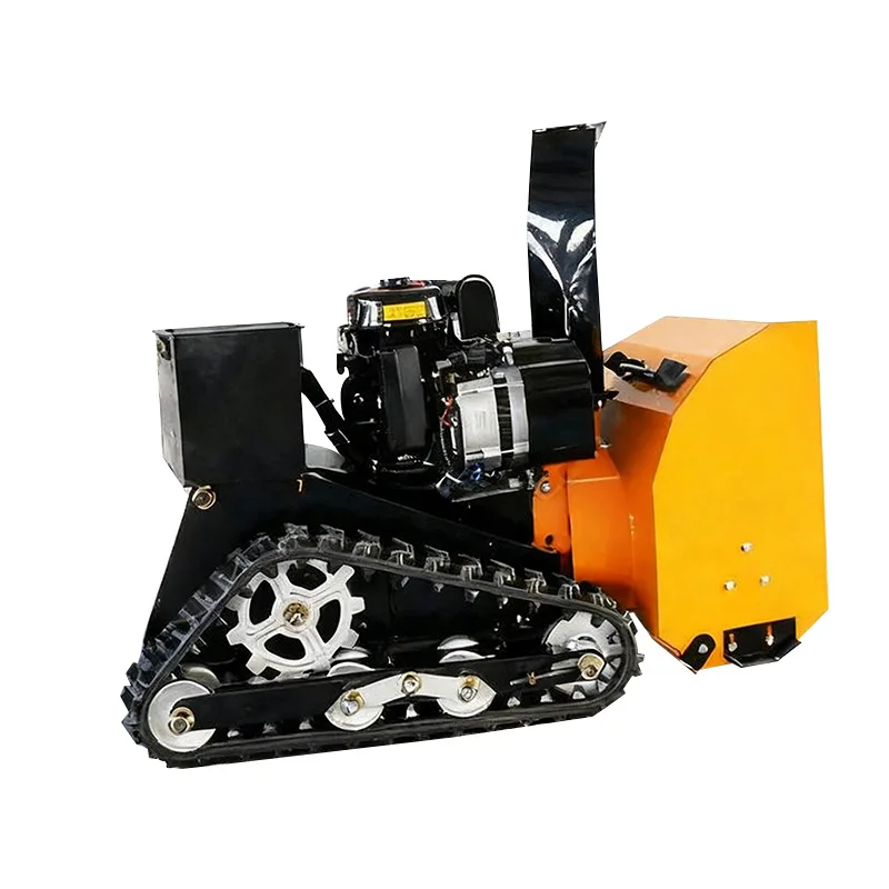 Remote control crawler snow thrower, snow removal multi-functional road household property snow removal equipment