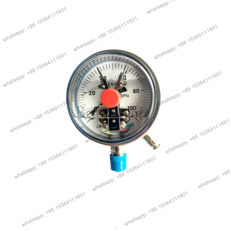 Electric contact seismic pressure gauge, cast aluminum material 0-5.0 MPa aluminum alloy thickened pressure gauge