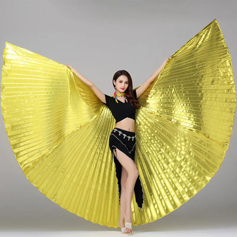 

Belly Dance Wings Women Stage Performance Wear Belly Dance Accessories Oriental Egyptian Alas Isis Wings with Sticks Multicolors