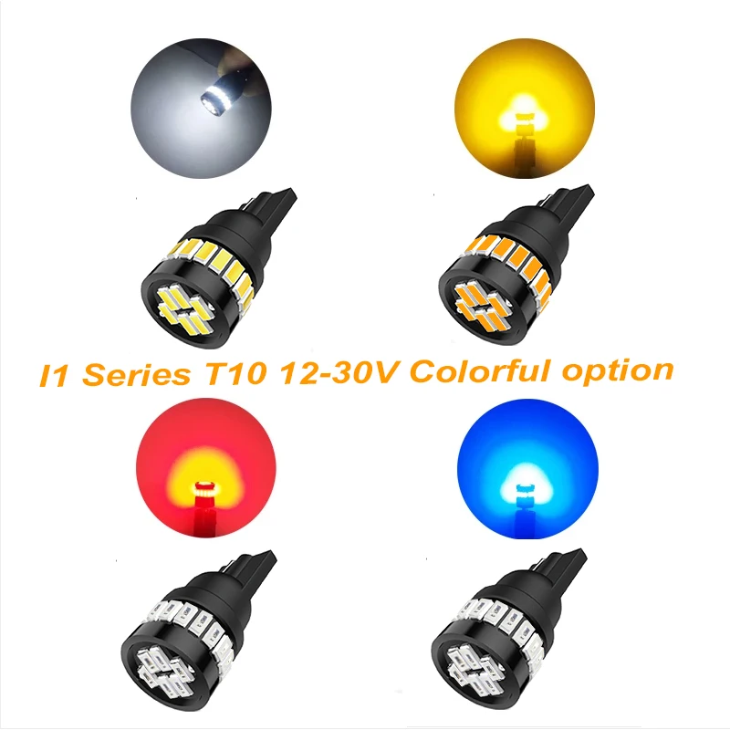 Toyuki 10x W5W T10 Led Canbus No Error Bulbs 194 168 for Wedge Lamp Dome Reading License Plate Light Car Interior Lights 12-30V