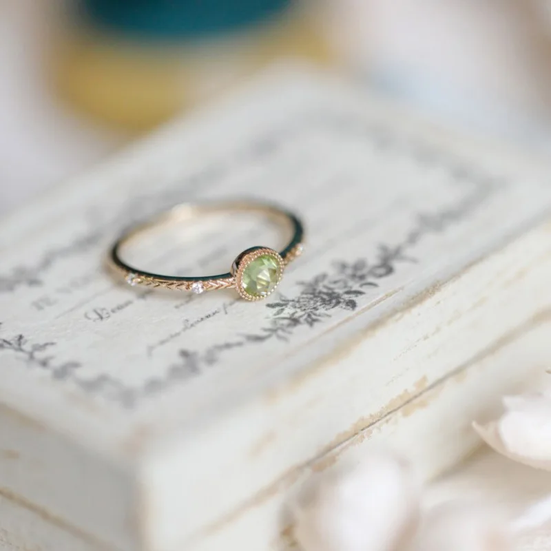 PANJBJ 925 Sterling Silver Green Zircon Ring For Women Girl Versatile Extremely Fine Fashion Jewelry Gift Dropshipping