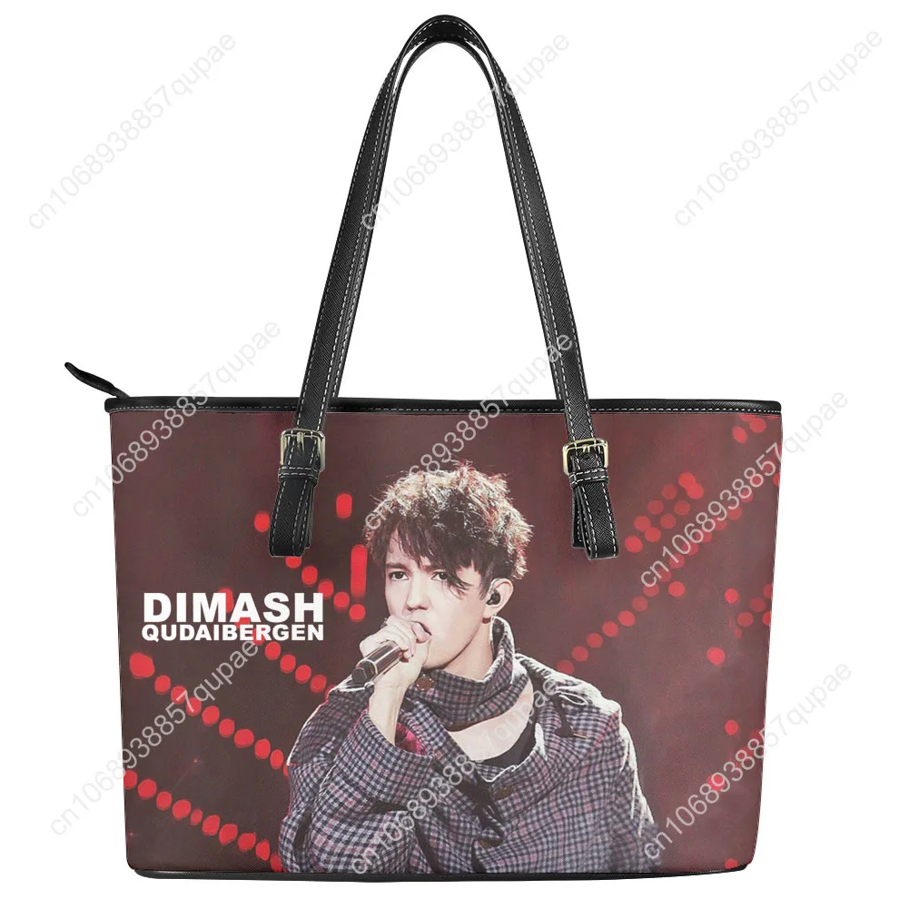 Dimash Qudaibergen Custom Handbag Womens Mens Personalized Tote Bag Shoulder Bag Business Leather Purse Travel Bag Gift