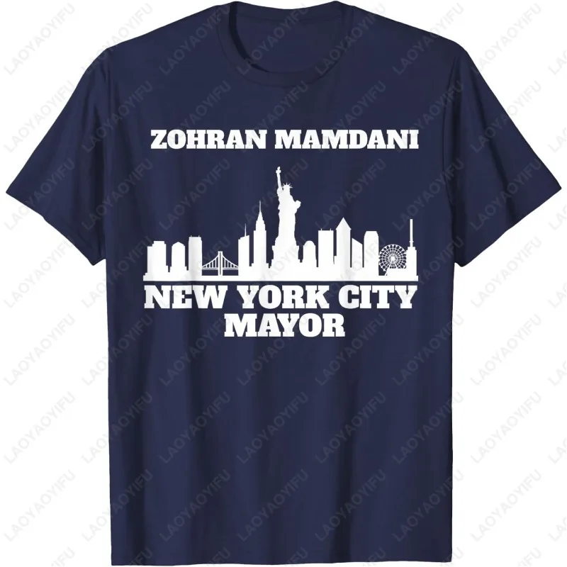 

NYC Featuring Zohran Mamdani As New York City Mayor Clothing Men Women All Match Street Fashion Tops High Quality Cotton Tshirt