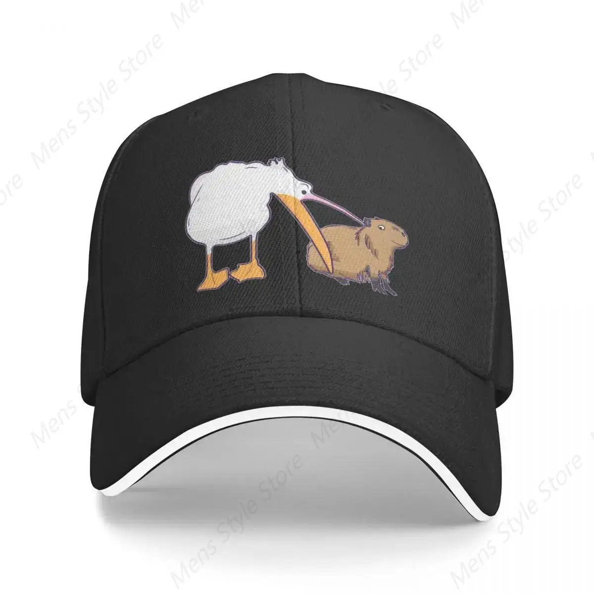 Don't Worry, Be Capy. Capaybara Unbothered Funny Baseball Cap Bobble Hat Golf Hats For Men Women's