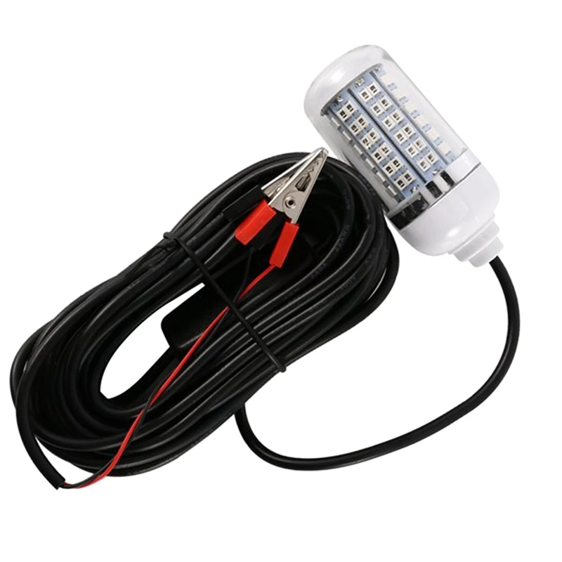 2PCS 12V LED สีเขียวใต้น้ํา Submersible Night Fishing Light Crappie ปลาหมึกเรือตกปลาติดตั้งง่ายใช้งานง่าย