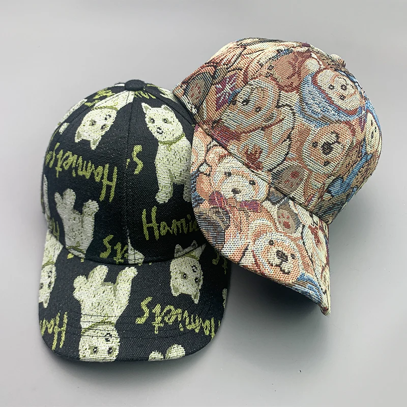 New Japanese Cartoon Dog Funny Men Women Baseball Hats Cotton Comfortable Kpop Streetwear Female Kawaii Fashion Cute Sport Caps