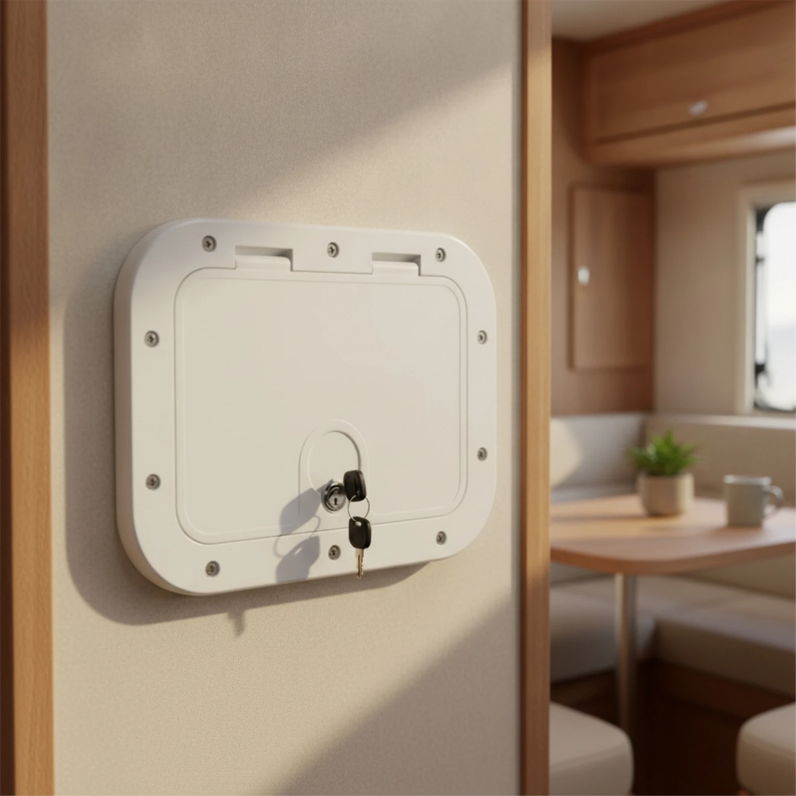 Marine Inspection Hatch Easy Open Inspection Hatch with Hinged Lid Long-Lasting Slim-Profile for Yacht Builders, Boats, Yachts view 3