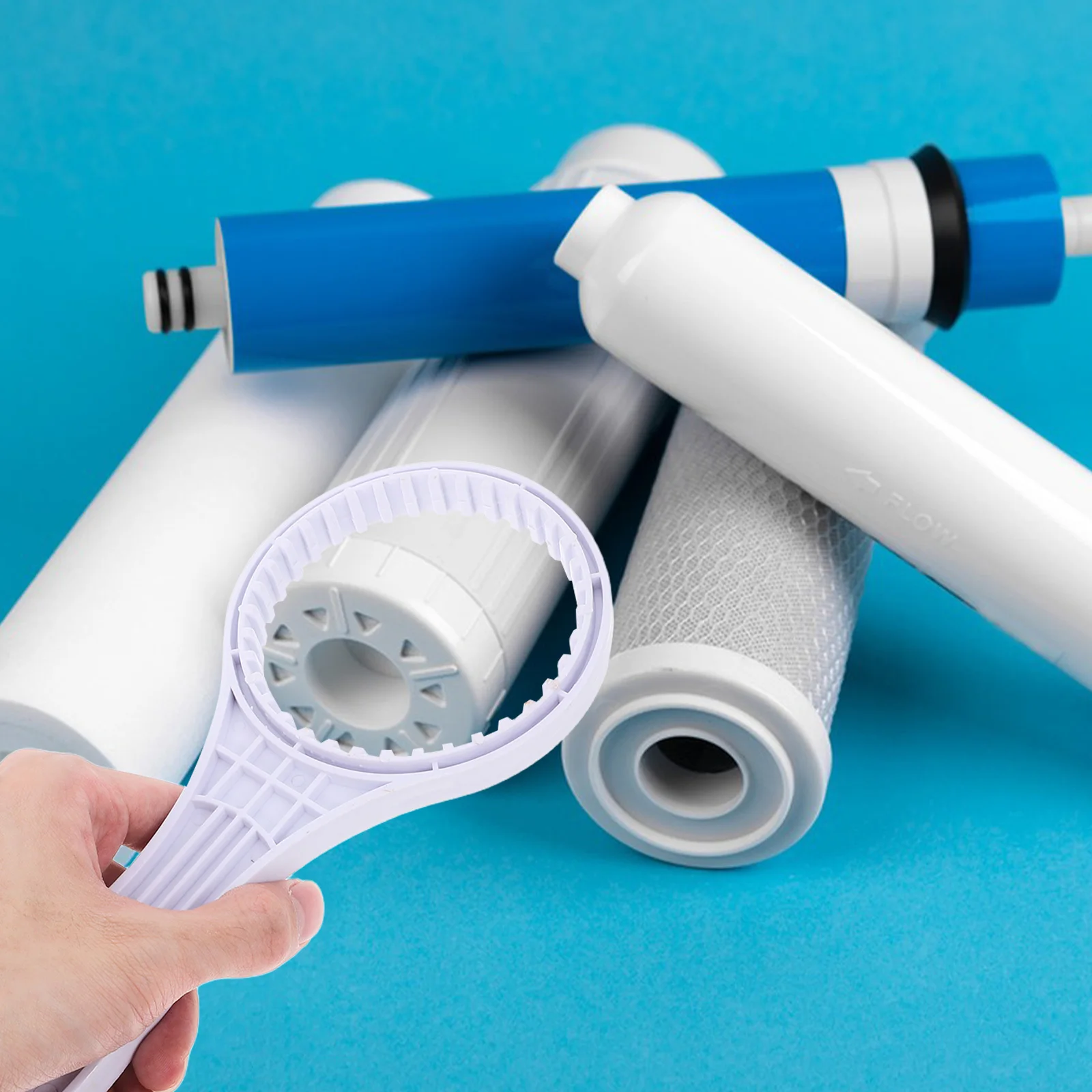 

2Pcs Water Purifier Filter Bottle Replacement Tool Home Plumbing Wrench Easy Use Housing Repair Accessory