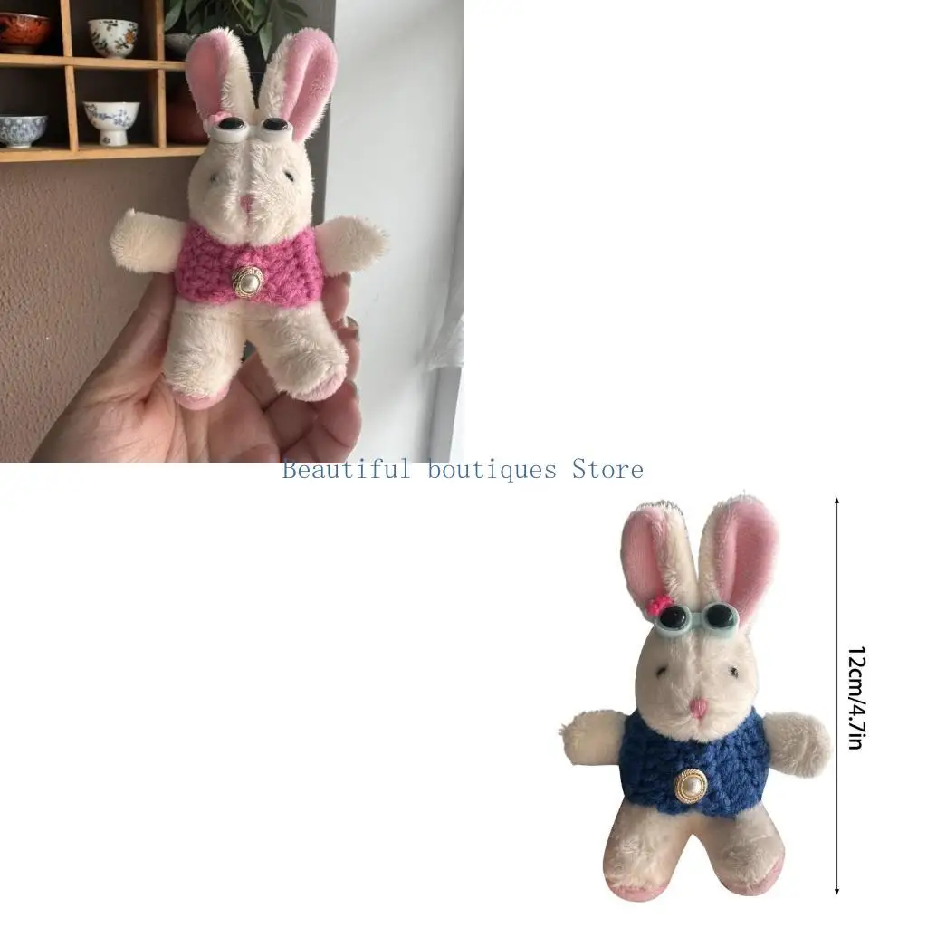U4LF Miniature Rabbit Ornament Delicate Rabbit Keyring Pendant Bag Decorations