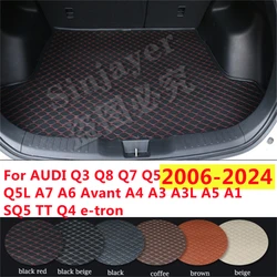 SJ Custom Fit For AUDI Q3 Q8 Q7 Q5 Q5L A7 A6 Avant A4 A3 TT A5 A1 SQ5 Q4 e-tron Car Trunk Mat AUTO Tail Boot Tray Liner Cargo