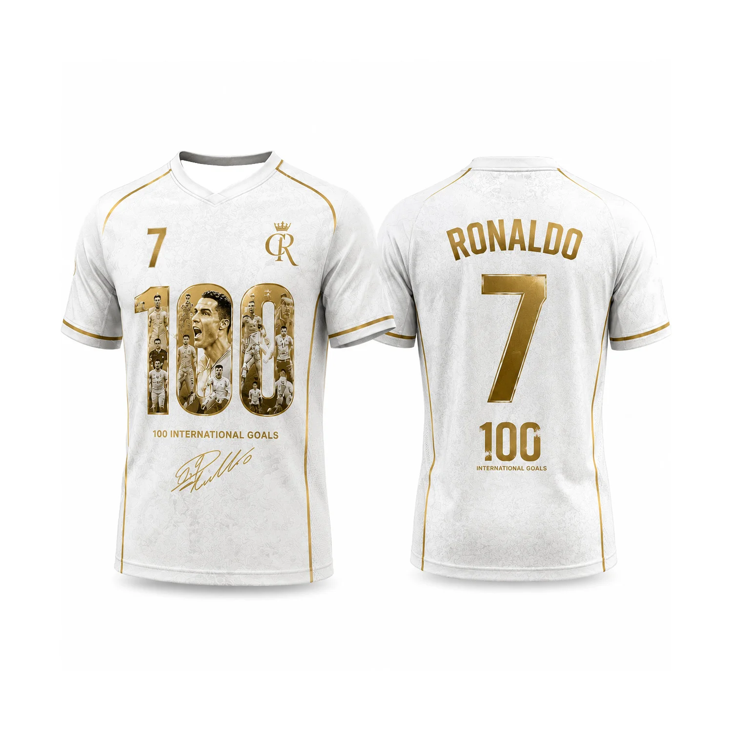 2026 New Ronaldo 100 International Goals Commemorative Jersey  Legend Football Fan Shirt Limited Edition