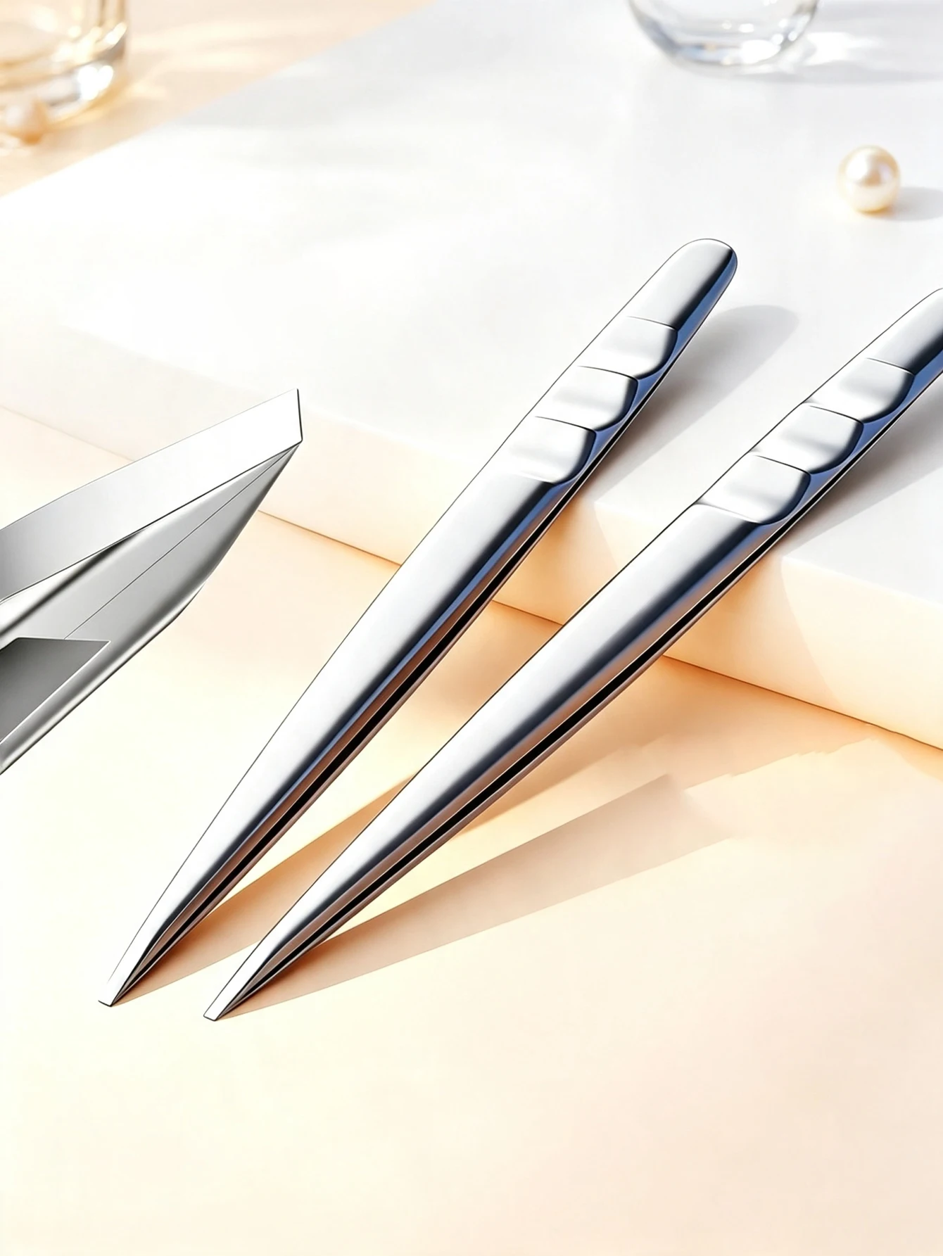 1/2 Pack of High-Quality Stainless Steel Precision Eyebrow Tweezers, 4-in-1 Beauty Tweezers, Suitable for Blackhead Removal, Hair Removal, and Eyelash Application, Home Skincare, Daily Makeup, and Travel Grooming Tools, Ideal Beauty Gift for Women