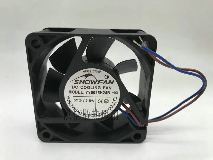 

Новый SNOWFAN 6025 YY6025H24B 24В 0.19A 6 см промышленный вентилятор постоянного тока с двумя шариками