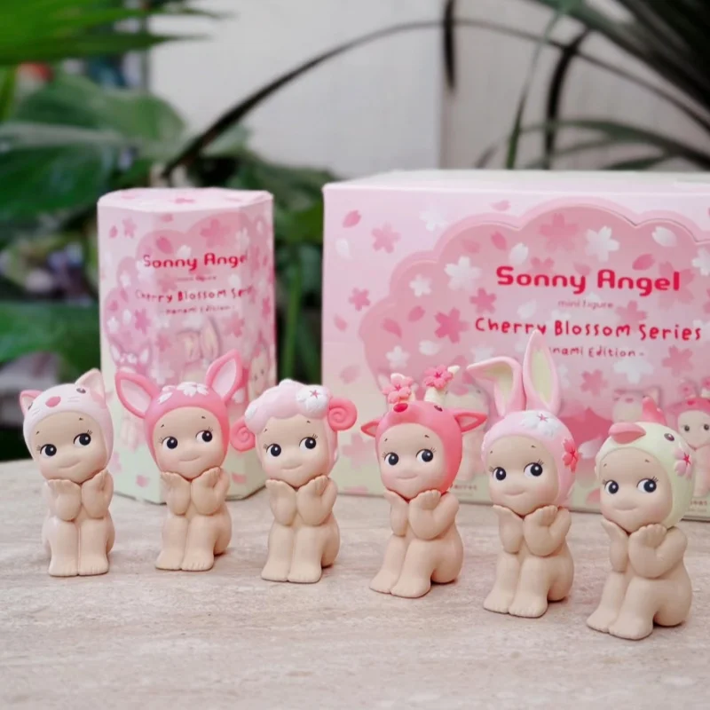 

Hot Sales Sonny Angel Mini Figure 6pcs Cherry Blossom Series Hanami Edition Sitting Posture Surprise Blind Box Doll Lucky Gifts