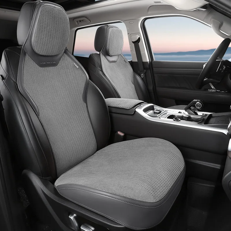 Universal High Quality Linen Car Seat Full Cover Breathable Flax Luxury Car Sedan Seat Cushion Car Seat Full Cover Protection