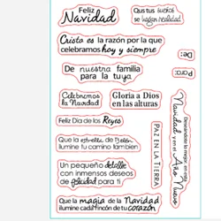 new Spanish Word Clear Stamp Transparent Silicone Stamp Seal Sheet For Scrapbooking Photo Album Decoration