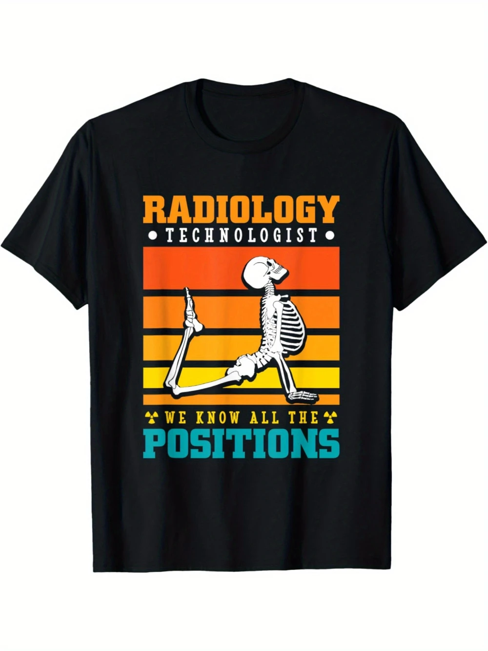 Nous connaissons tous les lieux - T-shirts imprimés pour techniciens en radiologie médicale, T-shirts confortables à manches courtes et col rond pour hommes