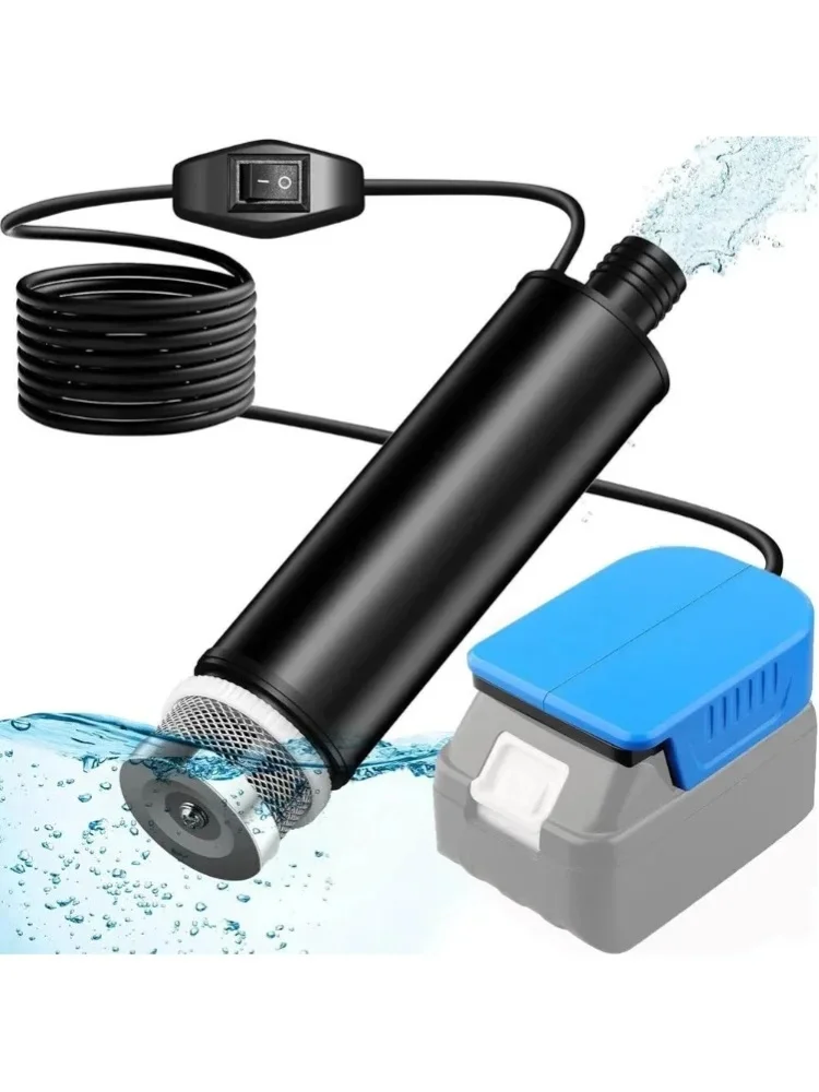120W 12V Tragbare Kabellose Tauchpumpe für Wasser und Öl, 4,5m Kabel, Überlast- und Niederspannungsschutz, CE-Zertifiziert für Pool, Keller, Teich, Gartenbewässerung, Autowäsche,