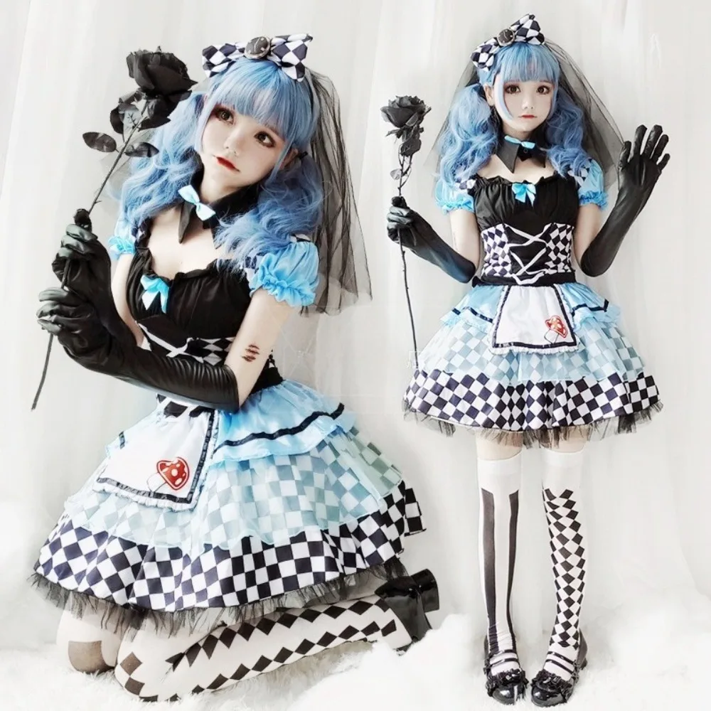 Alice In Wonderland Costume for Women Adult Alice Cosplay Costume Blue Fancy Dress Fantasy Halloween Costumes for Women 20