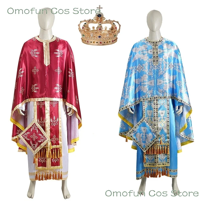 

s,3'g\7;Wholesale Pastor Middle Eastern Medieval Robes Cloaks Cosplay Costumes Religious Apparel Cross Elements C4;b,7\k/8
