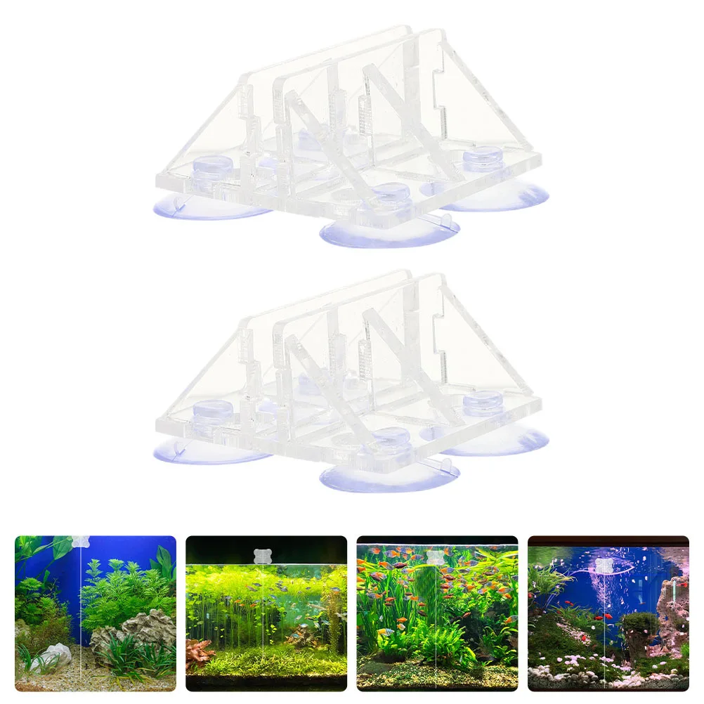 

2Pcs Aquarium Divider Clips Suction Cup Acrylic Isolation Board Clamp Fish Tank Separator for Fish Survival and