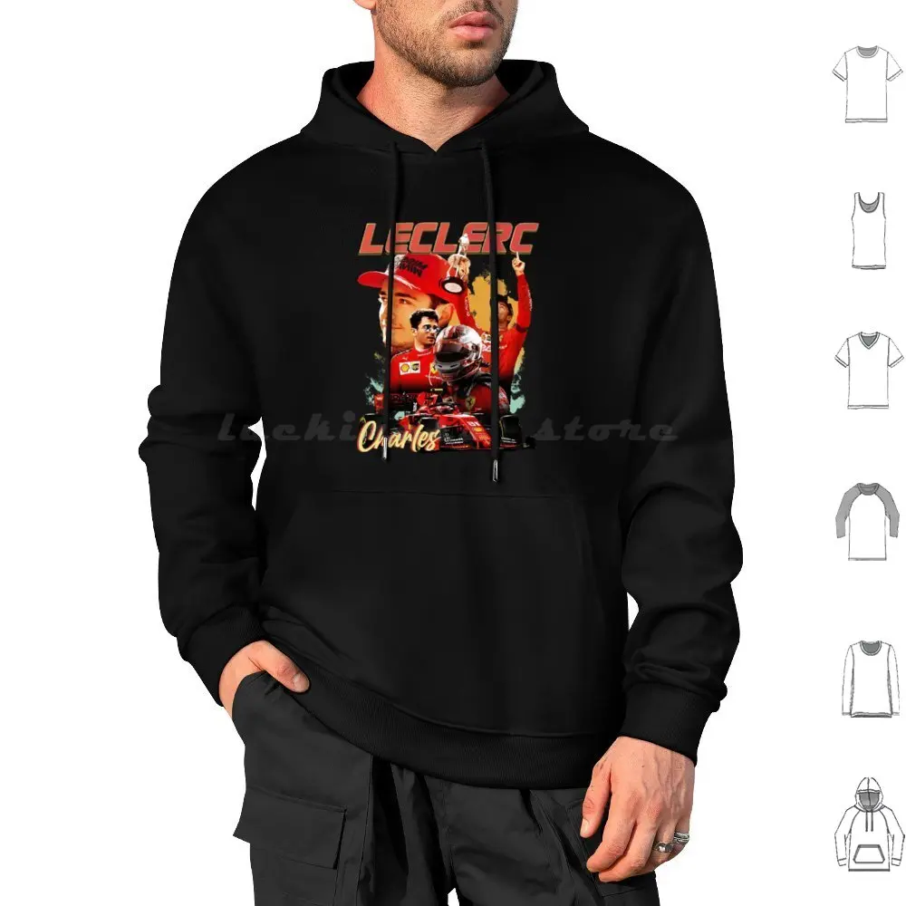 Leclerc Watercolor Hoodies Long Sleeve Leclerc Fan Leclerc Racecar Racing Driver Grand Prix Leclerc Racecars Sports Fia