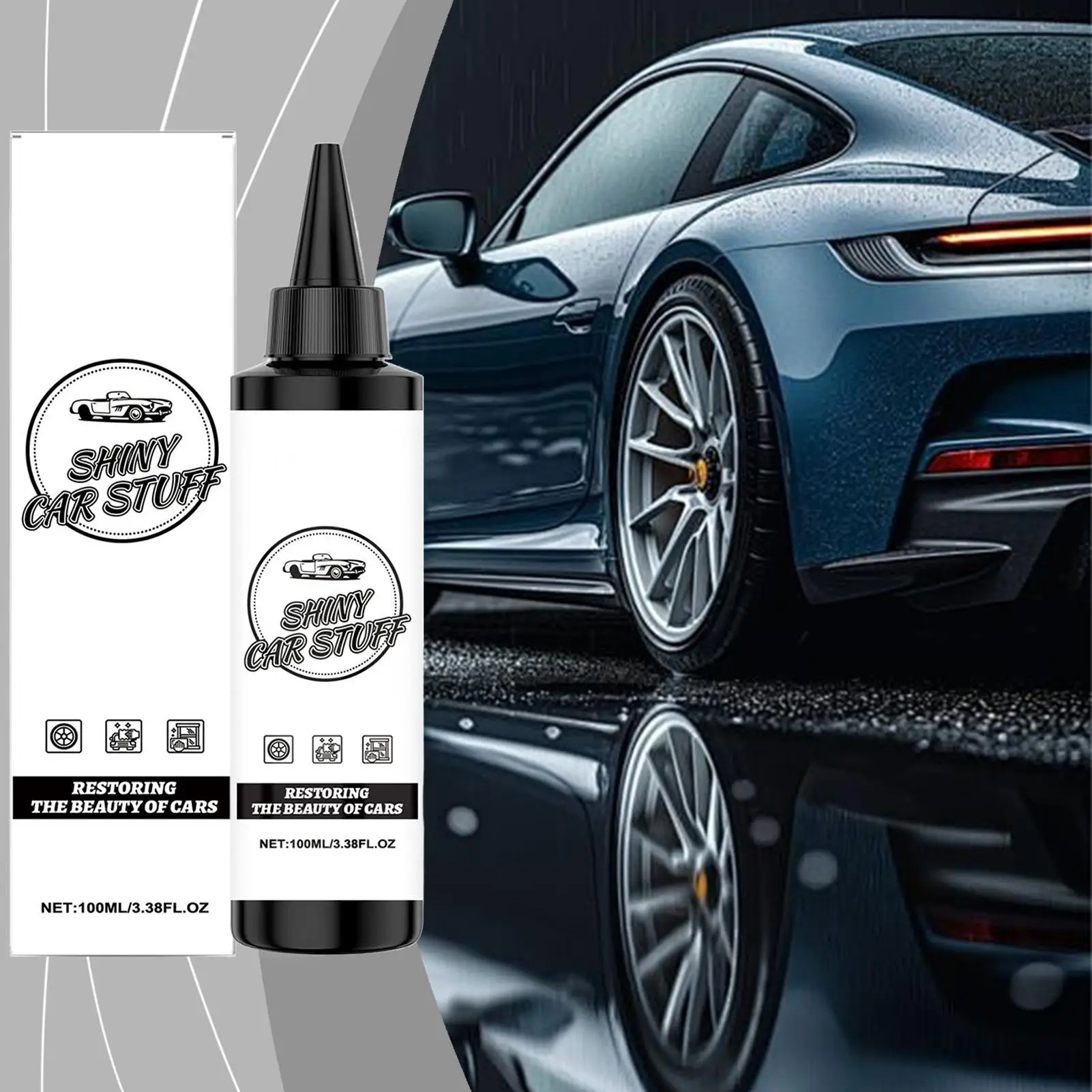 Spray per Rivestimento Veicoli Resistente ai Raggi UV, Lunga Durata, Antipolvere, Soluzione Detergente Portatile per Auto, Restauratore di Lucentezza, Rivestimento Auto