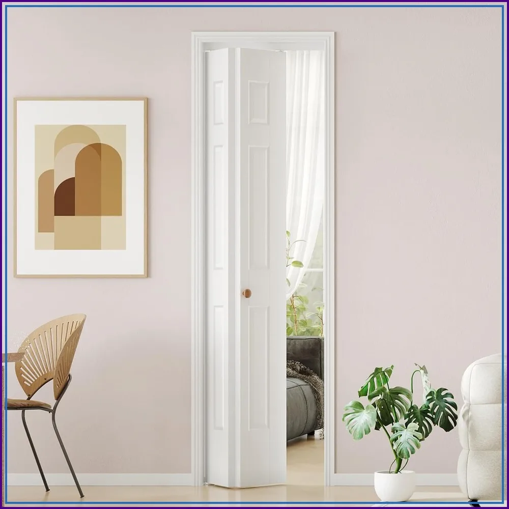 Bifold Door for 24x80 Inch Opening, 6-Panel Hollow Core Folding Door