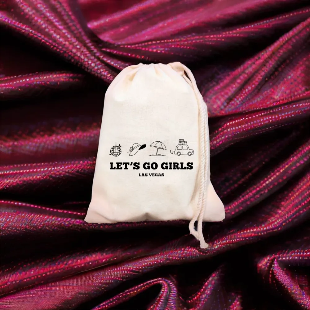 Let's Go Girls Party Favor Bag - Bachelorette Birthday Treat Bag - Mini Favor Bags - Girls Weekend Trip Party Favors