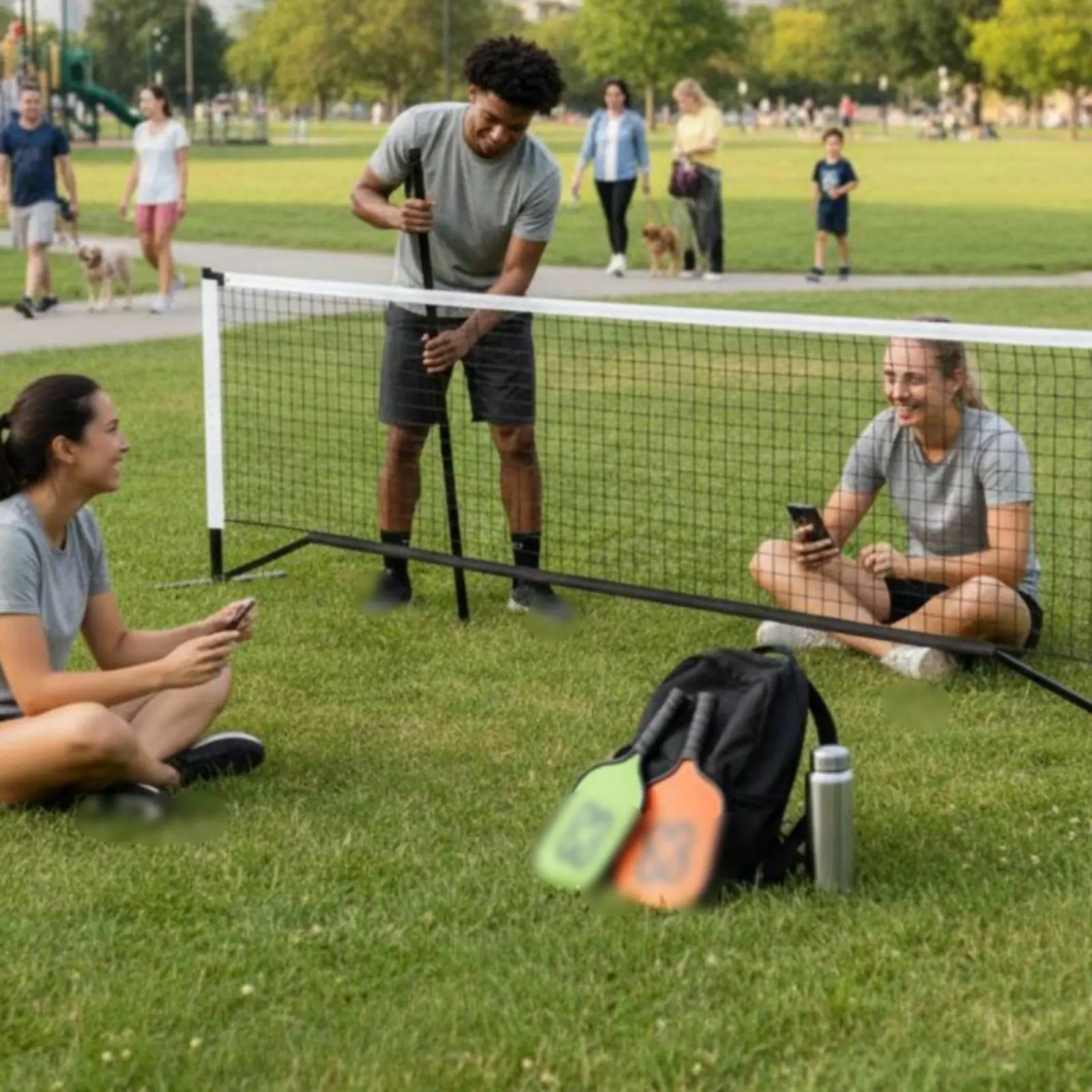 

Portable Pickleball Net Outdoor Use 10 Ft Pickleball Net Athletic Gear Quick Setup Sports Equipment Long-Lasting for Children