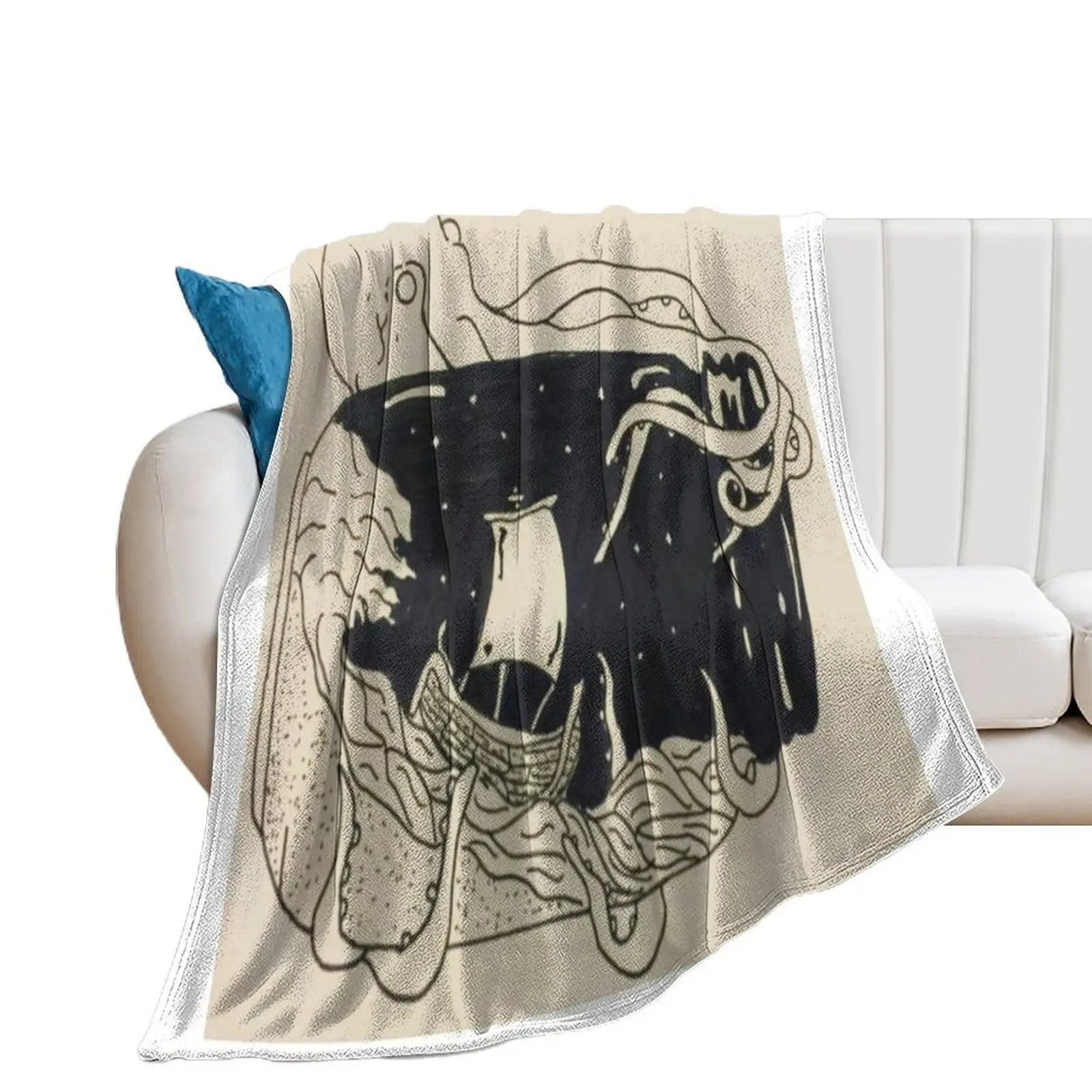 Kraken Throw Blanket Hairy Comforter manga valentine gift ideas Blankets