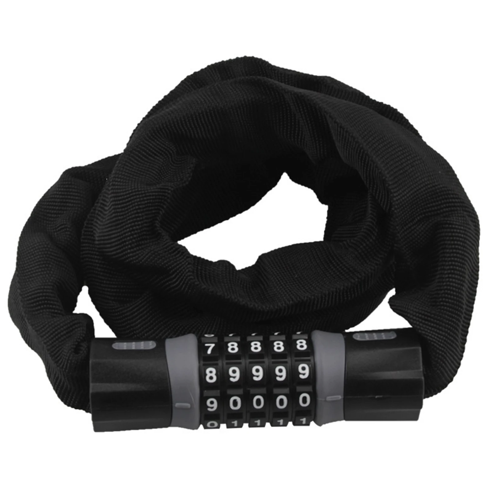 Chain Lock for Bikes with 5 Digit Combination Security System Compatible with For Mountain Electric and Motor Bikes