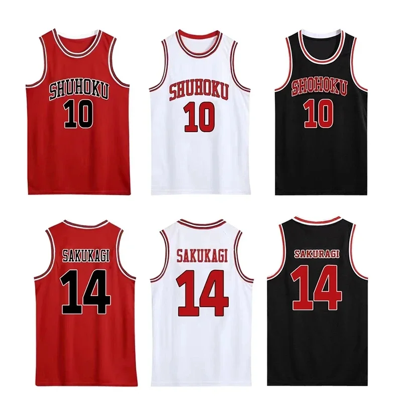 Slam Dunk Cosplay Kaede Rukawa Sakuragi Hanamichi Cosplay Costume Anime Vest Basketball Jersey School Uniform Halloween