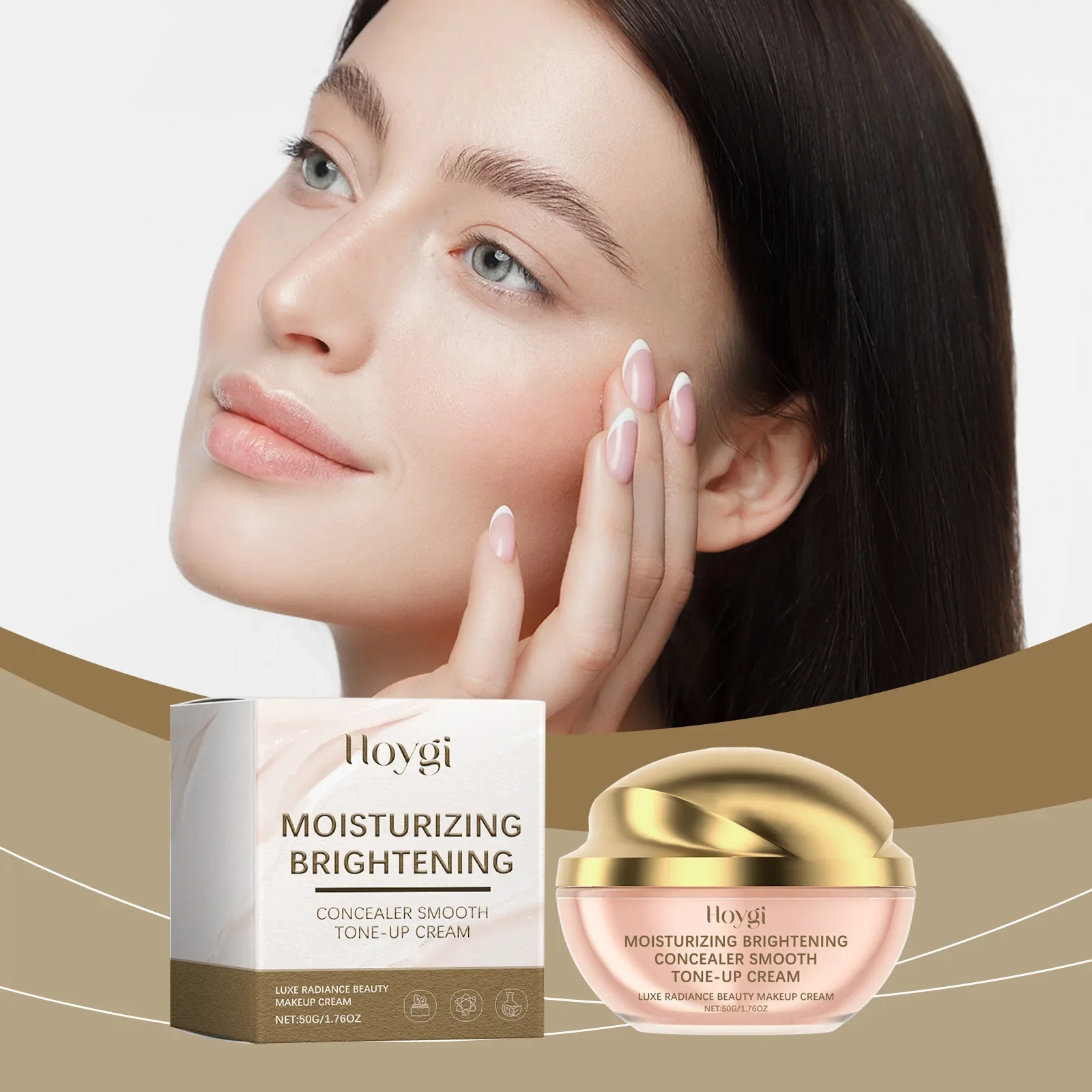 Hoygi Moisturizing Concealer Nude Cream Covers Flaws Lazy People's Rejuvenating Nude Makeup Brightening Foundation Cream