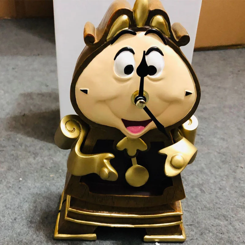 Reloj Cogsworth de La Bella y La Bestia de Disney, colección de modelos de figuras de acción, decoración del hogar, reloj Cogsworth, regalos de navidad para niños
