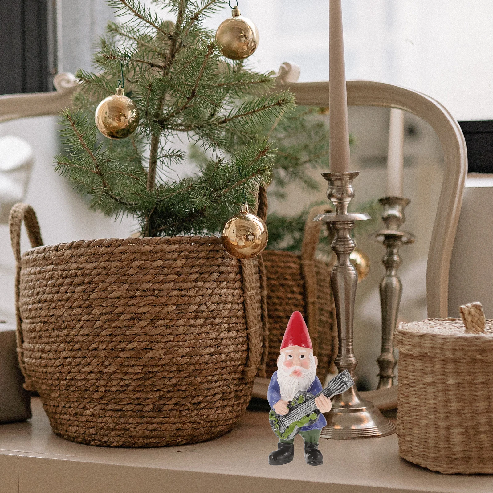 

4Pcs Crafted Gnome Decor Mini Music Band Figures Light Weight Home Accessories Resin Gnome Decor Home Accessory