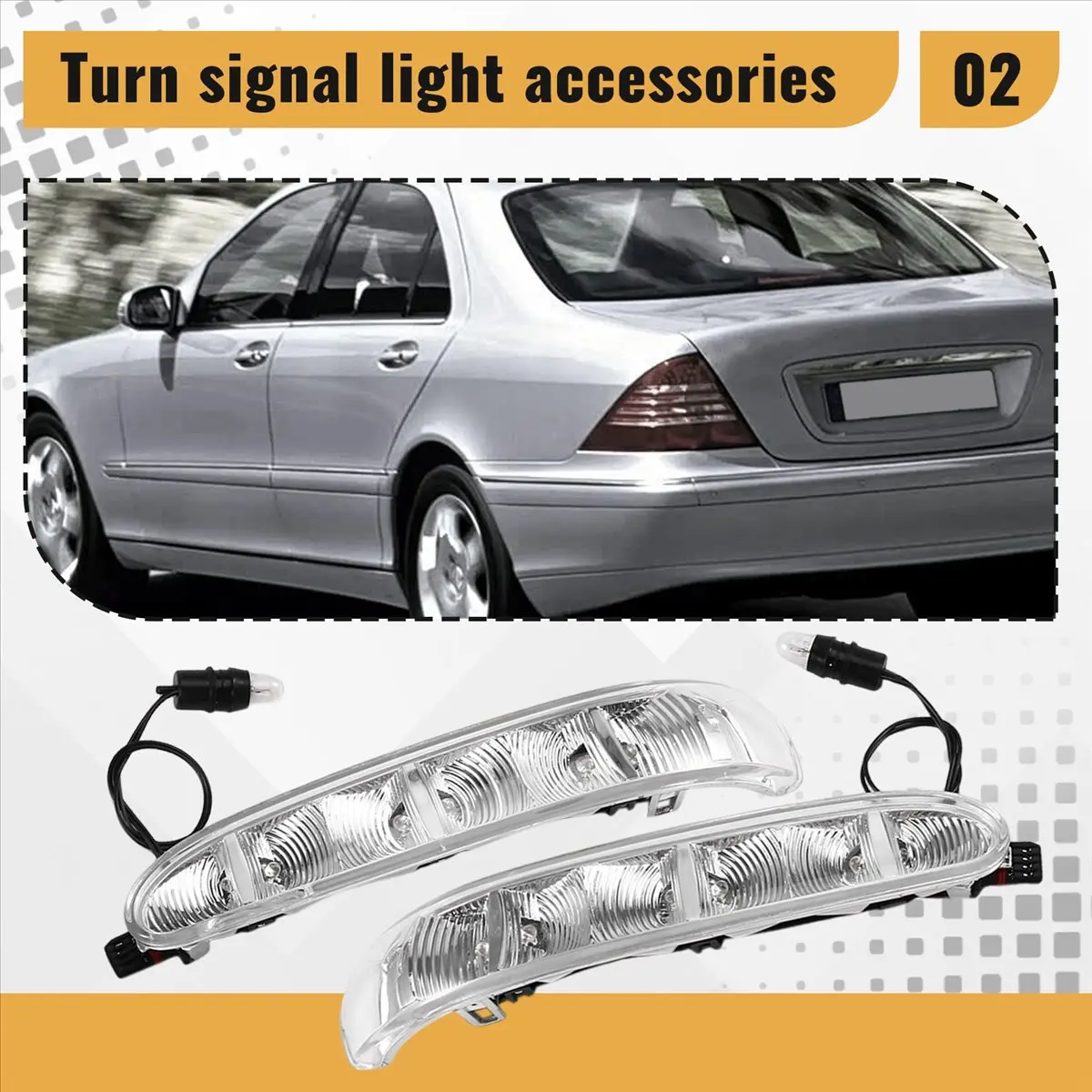#26A (ABS)Rearview Mirror  Turn Signal Light,Automotive Parts & Accessories