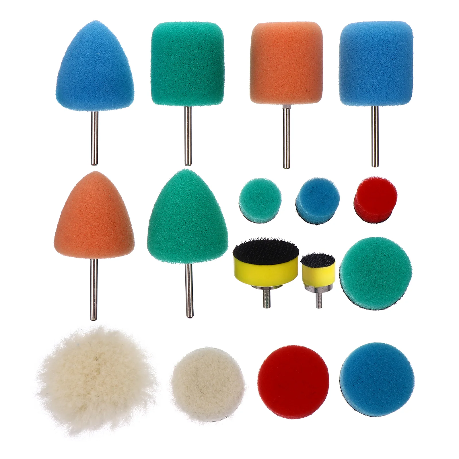 

16 Pcs Polishing Sponge Cars Sponges Buffing Pads Buffer Suite Waxing Wheel for Kit