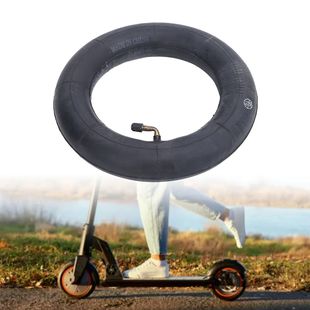 2PCS 85/65-6.5 Inches Scooter Inner Tube Heavy-Duty with 90° Bent Valve Scooter Inflatable Inner Tube Rubber Black
