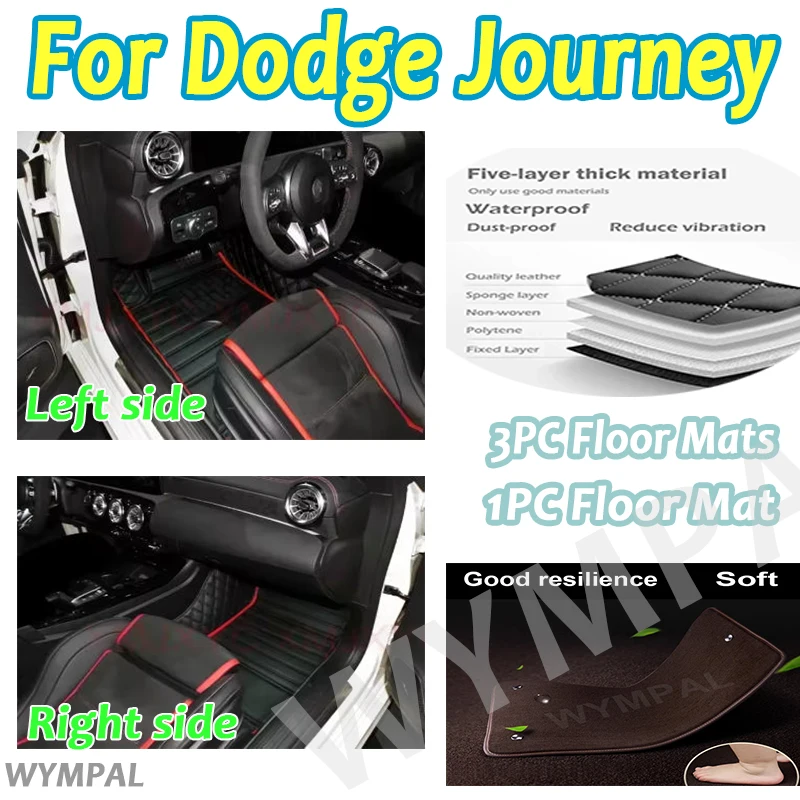 

Luxury Car Floor Mats For Dodge Journey 2009 2010 2011 2012 2013 2014 2015-2018 Custom Auto Foot Pads Interior Accessories set