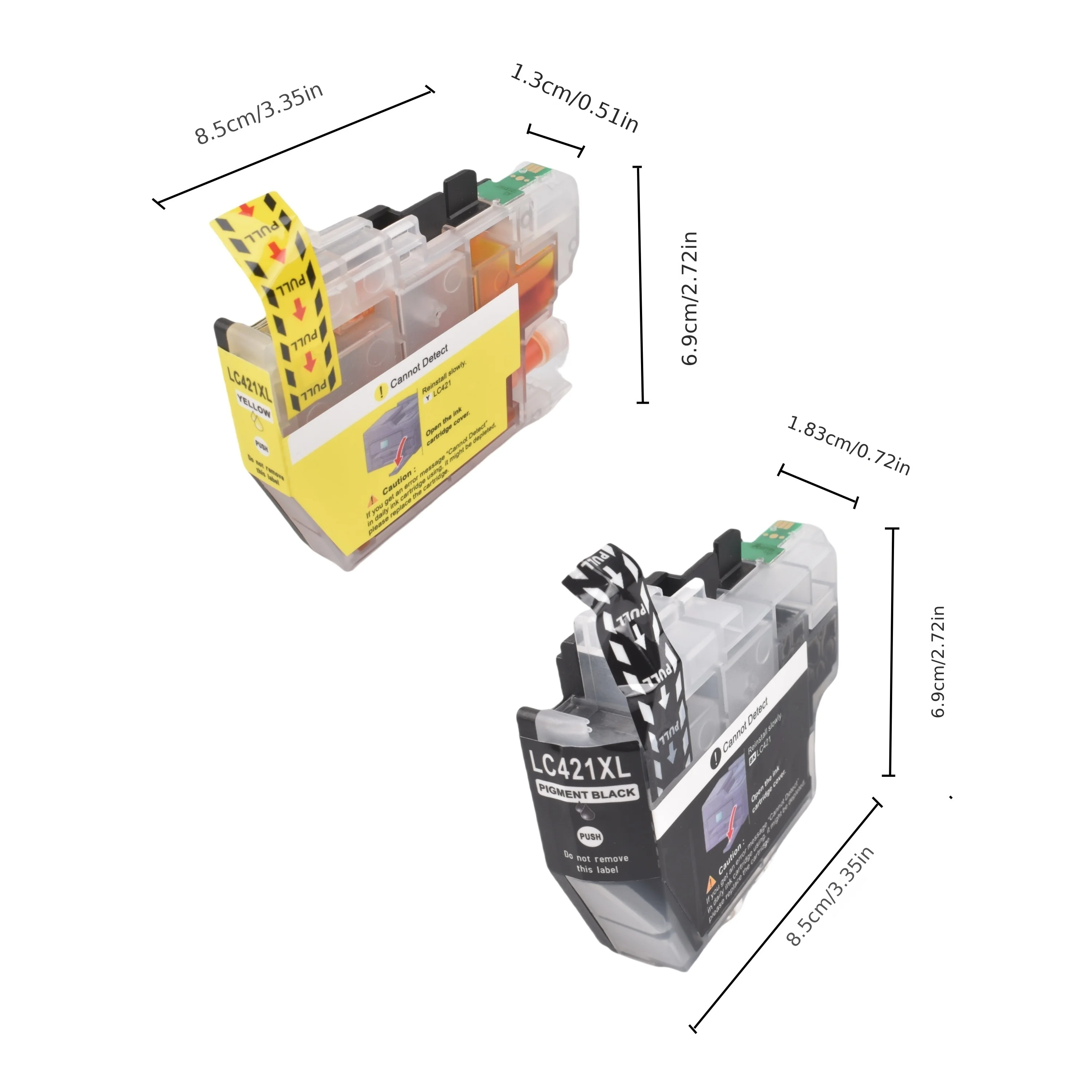 Compatible LC421XL Ink Cartridge Replacement for Brother DCP-J1050DW,DCP-J1140DW,DCP-J1800DW,MFC-J1010DW Printer