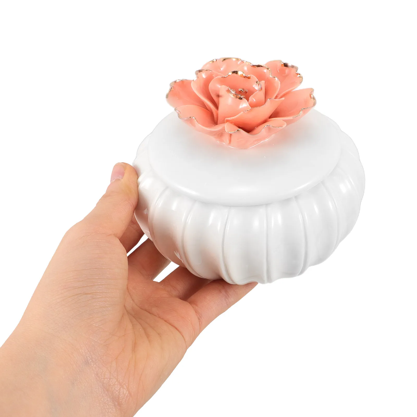 

Nordic Style Ceramic Jewelry Storage Box Hand-Painted Small Trinket Case Jewelry Organizer Necklace Ring Earring Holder