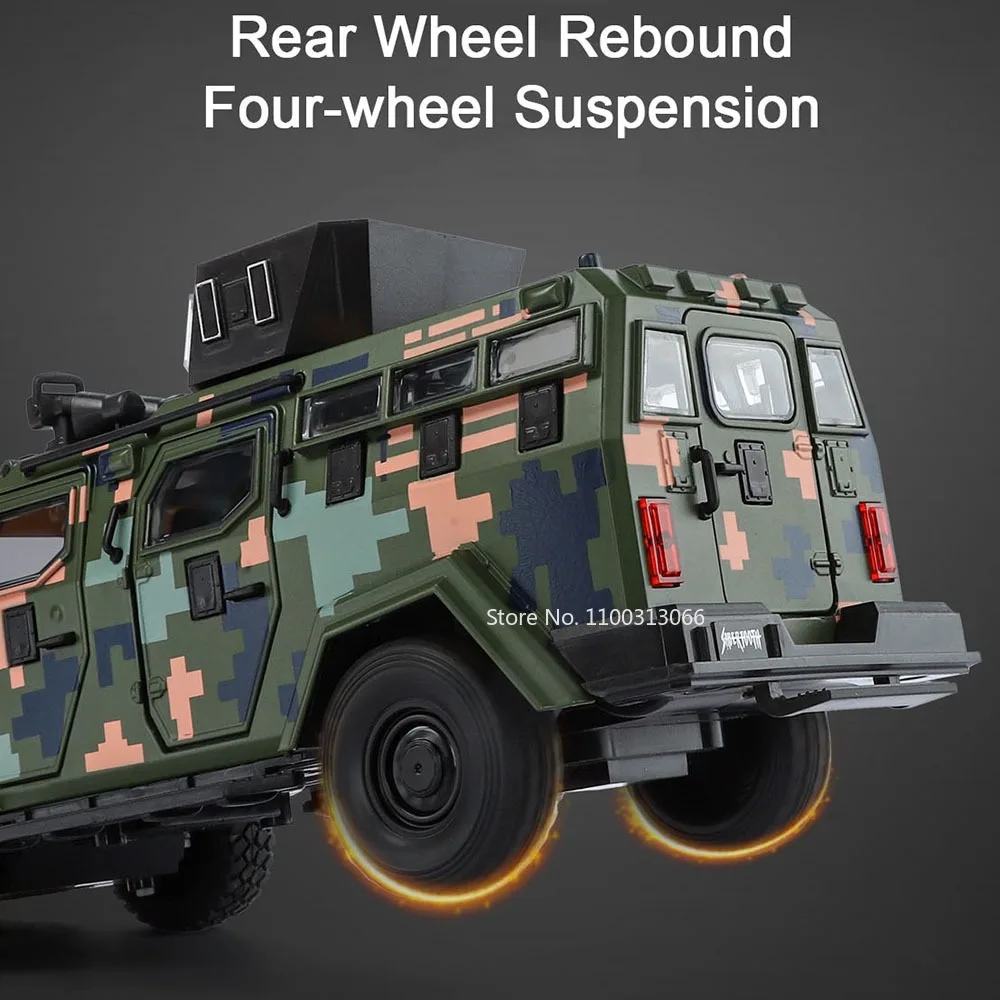 1:24 Sabertooth Toy Model Police Cars with Light Sound Pull Back Miniature Car Wheel Shock Absorption Vehicle Kids Perfect Fun