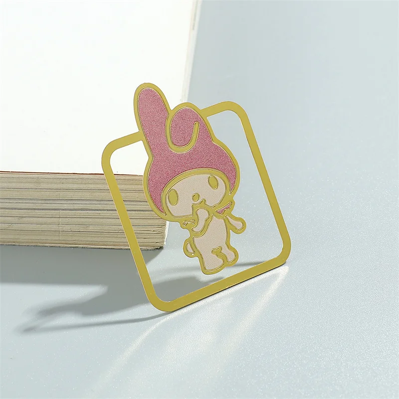 24 pcs/lot Sanrio Kuromi Melody Cinnamoroll Hangyodon Bookmark Cute Book Mark For Books School Office Supplies Stationery Gift