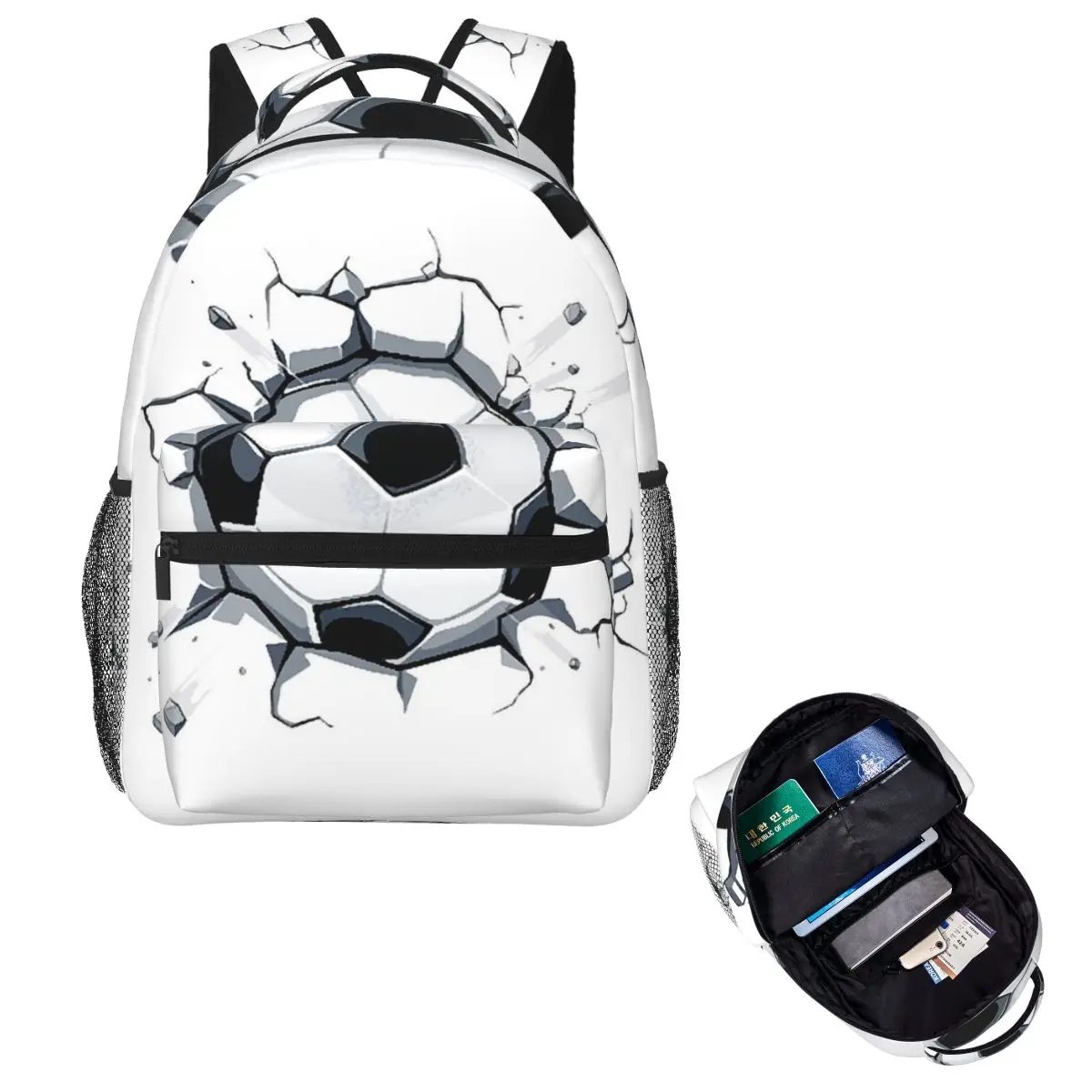 

Soccer Ball 3d Art Drawing Worldcup 2022 Football Game Sports Backpack Hot Sale Daypack Kids BookBag School Bag Shoulder Bags