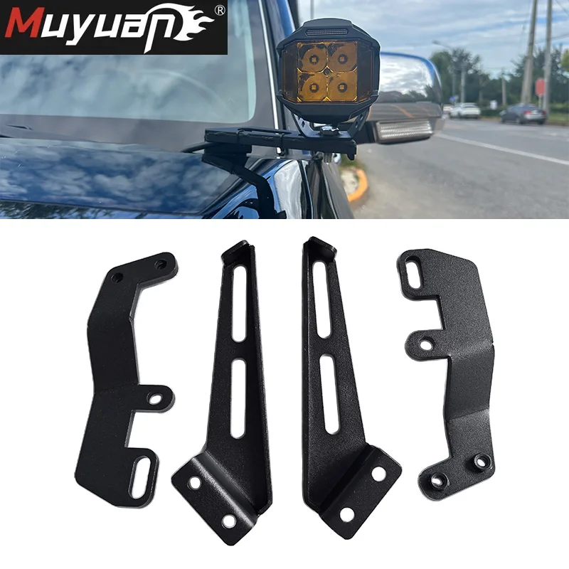 Fit for Mitsubishi Pajero V97V95 V93V87 A pillar spotlight bracket front Engine hood LED Work Light Mounting Bracket Holder