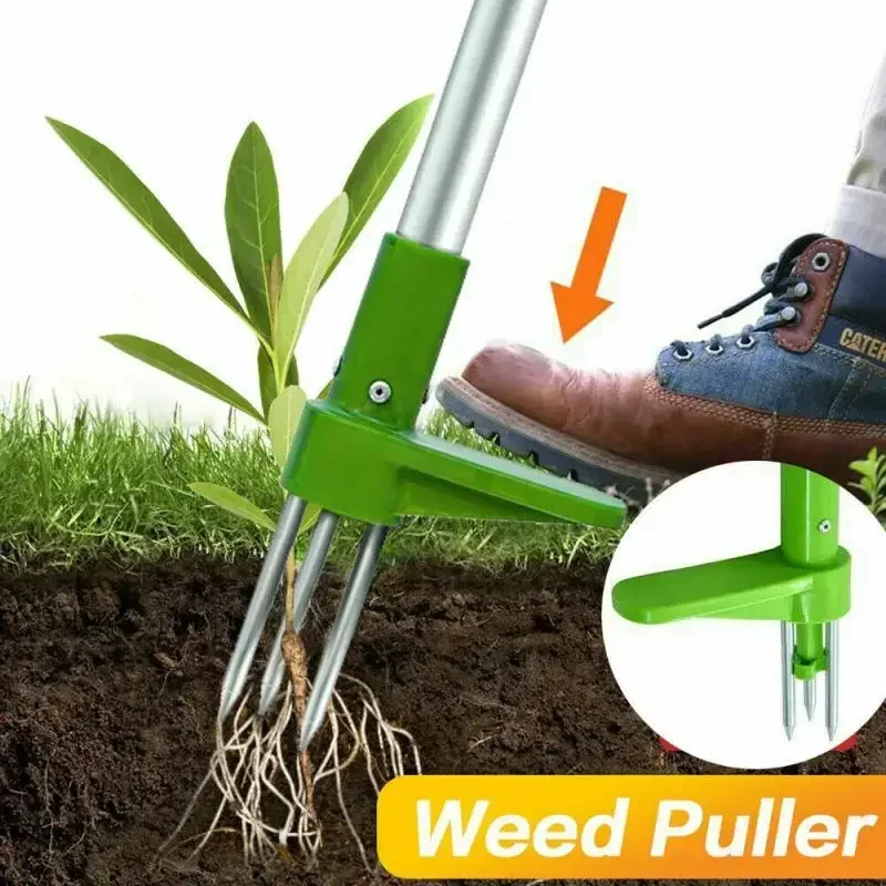 Removedor de Erva Daninha de Punho Longo Weeder de Gramado de Jardim Durável Ferramentas de Extrator de Raiz de Grama de Jardim Elementos de Plantio de Jardim