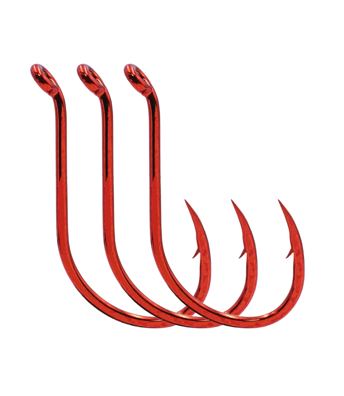 ZYZHE 8~28 Stück Rote Oktopus-Kiefer-Angelhaken aus Hochkohlenstoffstahl, 11 Größen, BKK-Haken, scharf, ideal für Süß- und Salzwasser-Angeln. – Detail 6