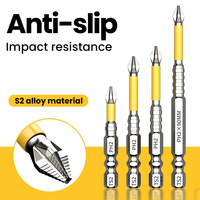 Deli 1/5pc Magnetic Batch Head Impact Strong Cross High Hardness 25/50/65/70/90/150mm Anti Non-slip WaterProof Screwdriver Tools