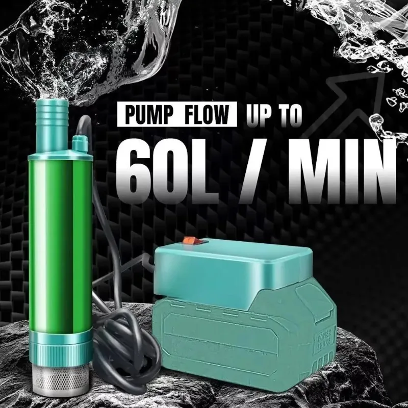 2 In 1 Oil/water Pump For Makita 18V Battery 38mm Cordless Diesel Fuel Water Oil Transfer Pump 60L/min Battery Not Inclued view 3